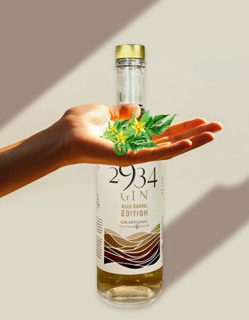 Bouteille de gin 2934 Aged Barrel, gin artisanal élevé en fût de chêne